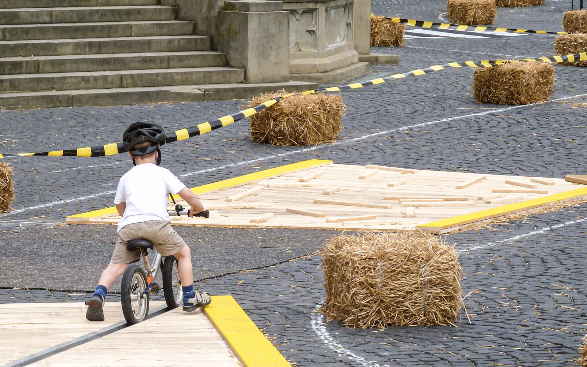 Regionalpark Open Gestaltung Lastenrad Parcours Hindernis