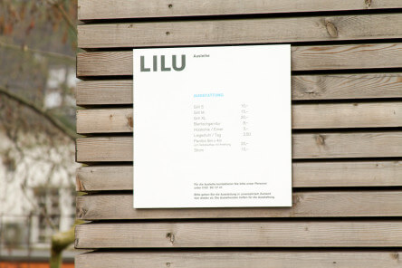 LILU Orientierung Gestaltung Schild Ausleihe