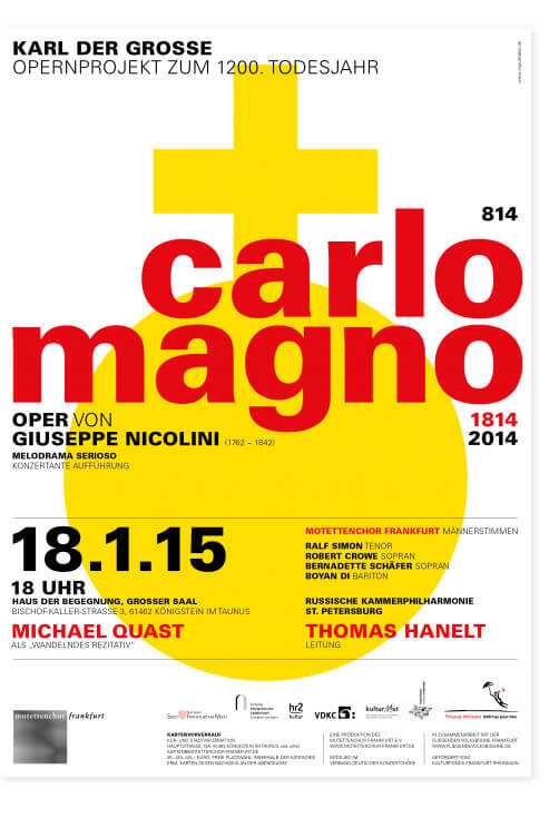 Plakat Motettenchor carlo magno