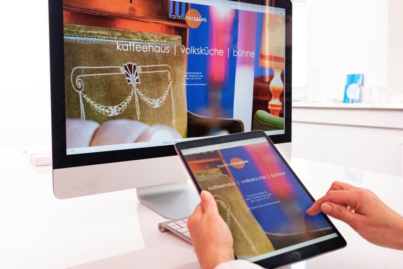 frankfurter salon website Bildschirm + Tablet
