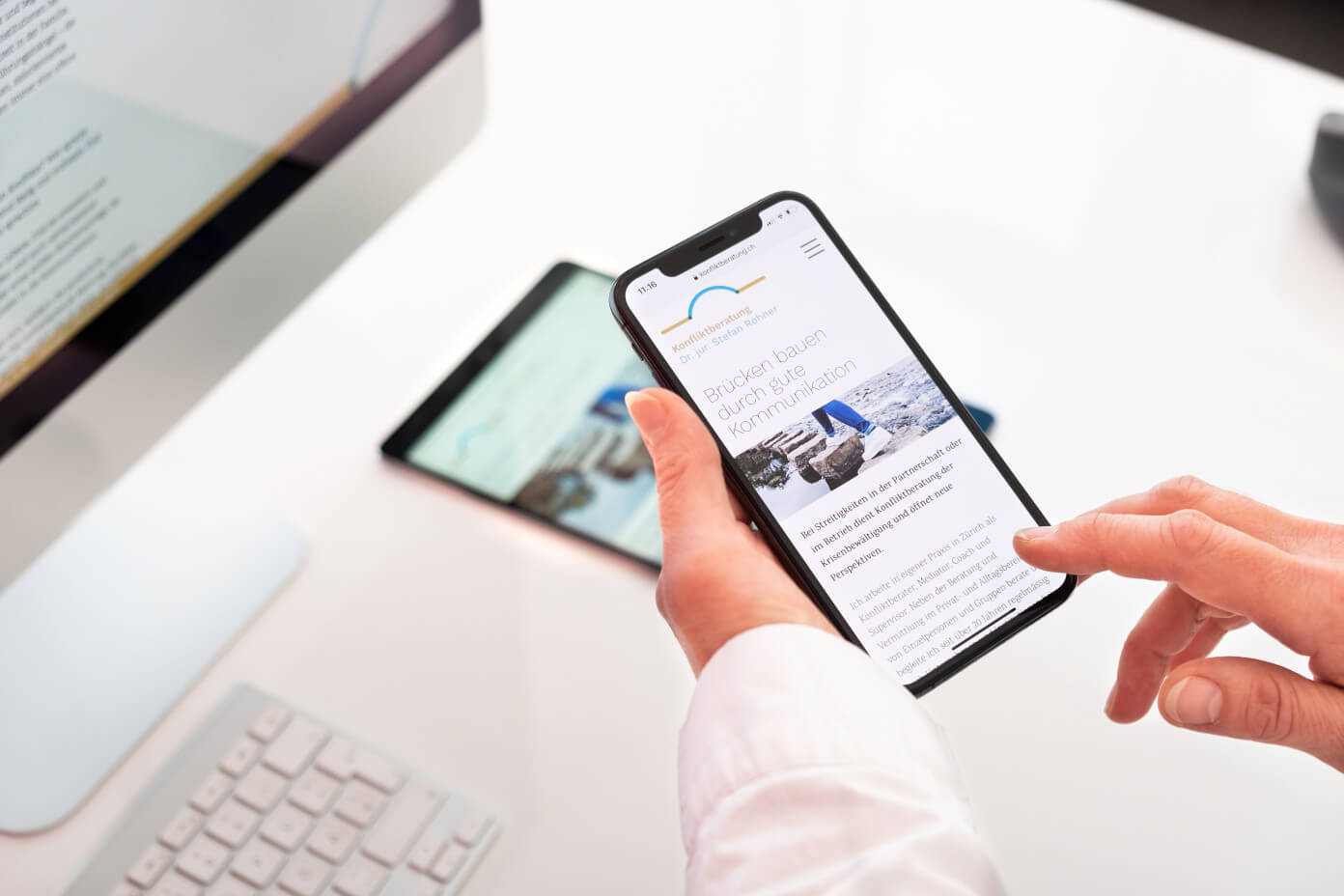rohner konfliktberatung zürich website smartphone